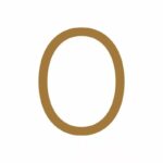 EZRA Numeri in ottone anticato martellato