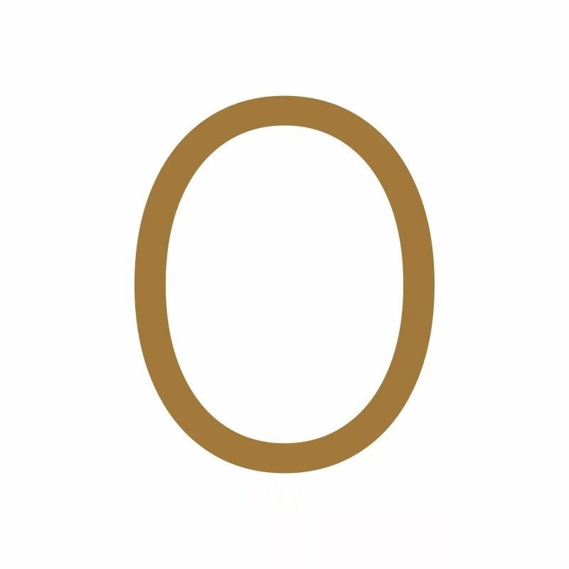 EZRA Numeri in ottone anticato martellato