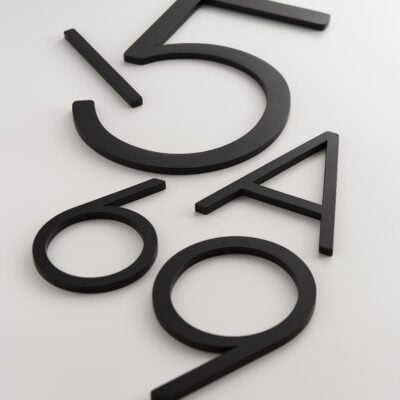 EZRA Numbers in Matte Black