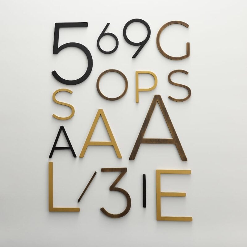 EZRA Numbers in Matte Black