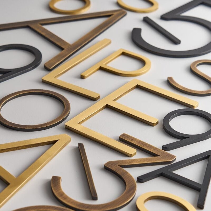 EZRA Numbers in Matte Black