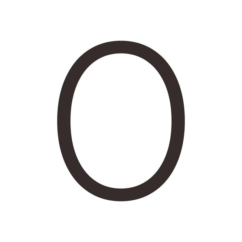 EZRA Numbers in Matte Black