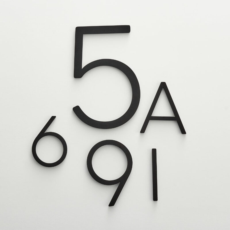 EZRA Numbers in Matte Black