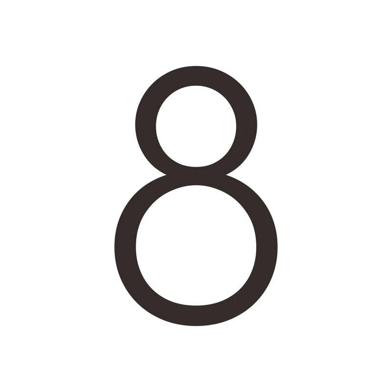 EZRA Numbers in Matte Black