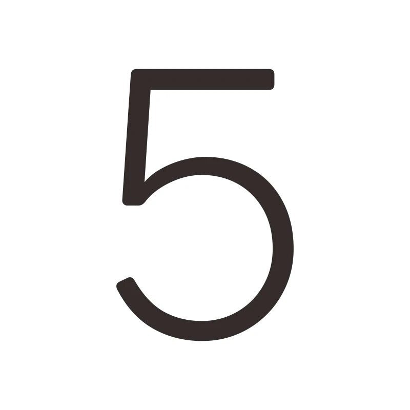 EZRA Numbers in Matte Black