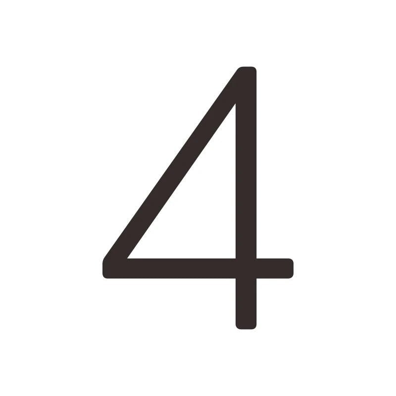 EZRA Numbers in Matte Black