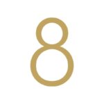 EZRA Zahlen aus satiniertem Messing