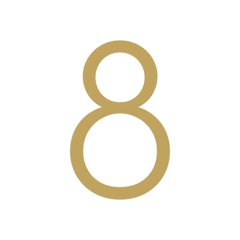 EZRA Zahlen aus satiniertem Messing 15 EZRA Zahlen aus satiniertem Messing