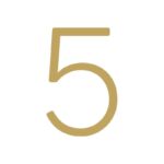 EZRA Zahlen aus satiniertem Messing