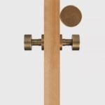 FERN Solid Brass & Leather Door Knob – Antique Brass