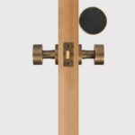 FERN Solid Brass & Leather Door Knob – Antique Brass