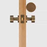 FERN Solid Brass & Leather Door Knob – Antique Brass