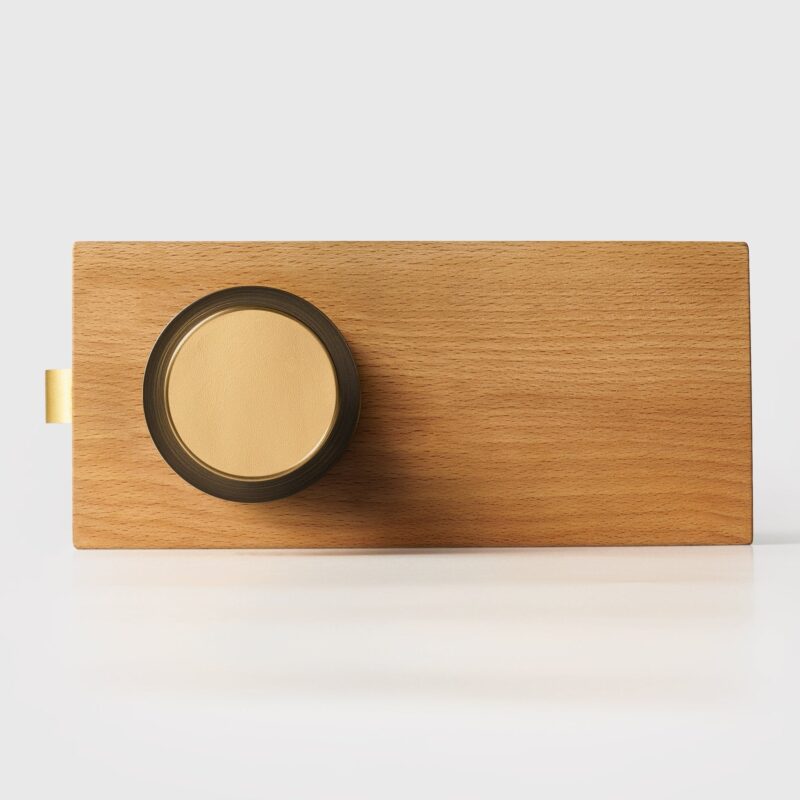 FERN Solid Brass & Leather Door Knob – Antique Brass