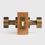 FERN Solid Brass & Leather Door Knob – Antique Brass