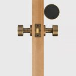 FERN Solid Brass & Leather Door Knob – Antique Brass