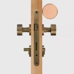 FERN Solid Brass & Leather Door Knob – Antique Brass