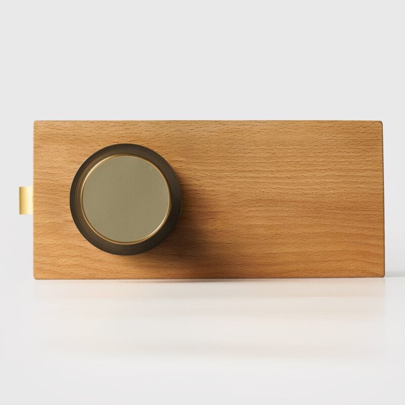 FERN Solid Brass & Leather Door Knob – Antique Brass