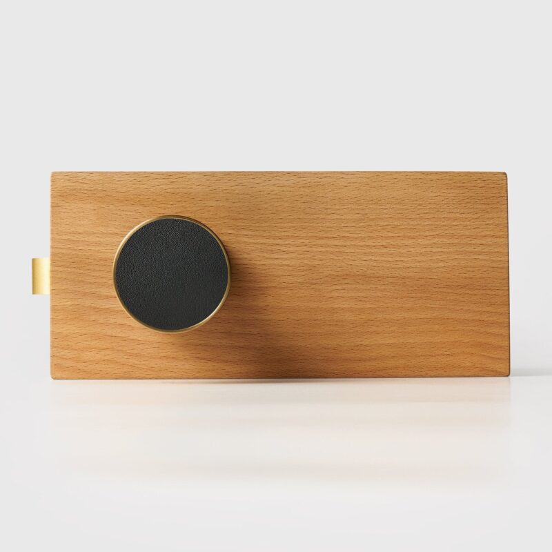 FERN Solid Brass & Leather Door Knob – Antique Brass