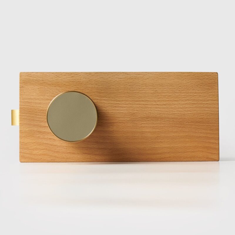 FERN Solid Brass & Leather Door Knob – Antique Brass