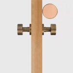 FERN Solid Brass & Leather Door Knob – Antique Brass