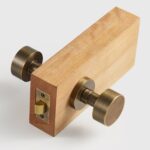 FERN Solid Brass & Leather Door Knob – Antique Brass