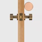 FERN Solid Brass & Leather Door Knob – Antique Brass