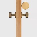 FERN Solid Brass & Leather Door Knob – Antique Brass