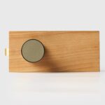 FERN Solid Brass & Leather Door Knob – Matte Black