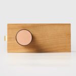 FERN Solid Brass & Leather Door Knob – Matte Black