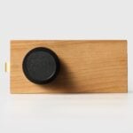 FERN Solid Brass & Leather Door Knob – Matte Black