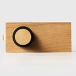 FERN Solid Brass & Leather Door Knob – Matte Black