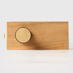 FERN Solid Brass & Leather Door Knob – Matte Black