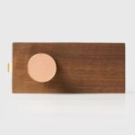 Maniglia per porta FERN in ottone massiccio e pelle – Ottone satinato