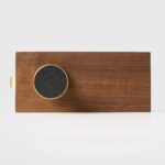 Maniglia per porta FERN in ottone massiccio e pelle – Ottone satinato