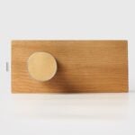 FERN Solid Brass & Leather Door Knob – Satin Nickel