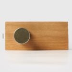 FERN Solid Brass & Leather Door Knob – Satin Nickel