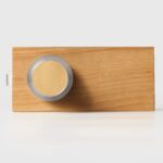 FERN Solid Brass & Leather Door Knob – Satin Nickel