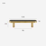 FERN Massief messing & lederen handgreep