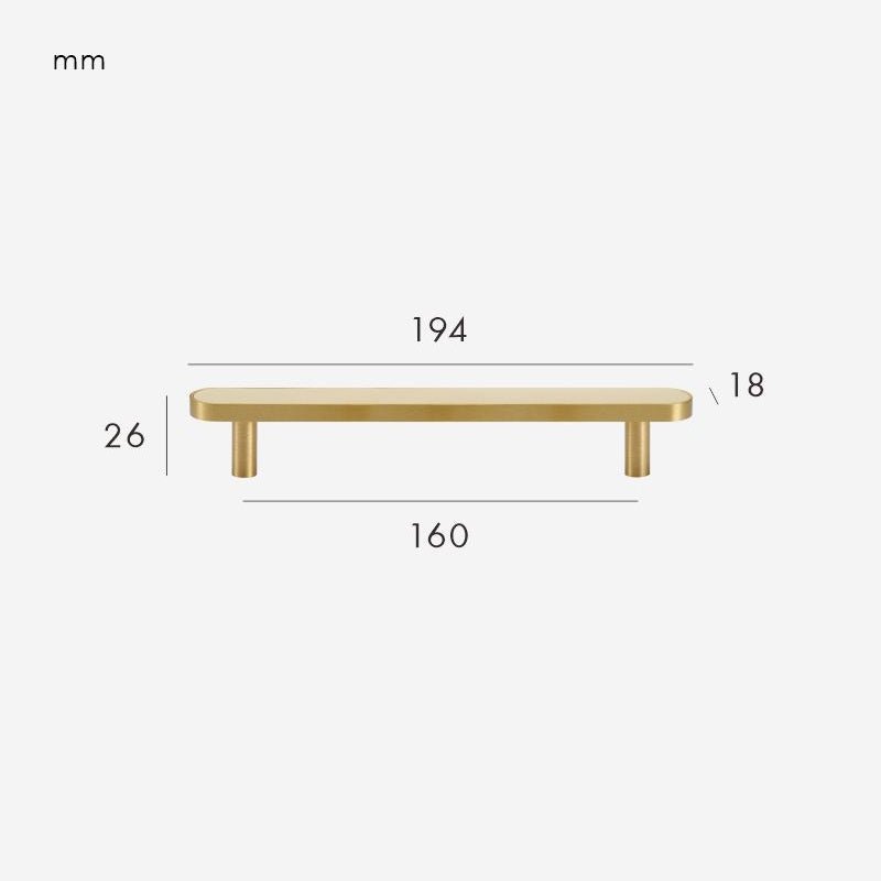 FERN Massief messing & lederen handgreep