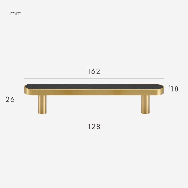 FERN Massief messing & lederen handgreep
