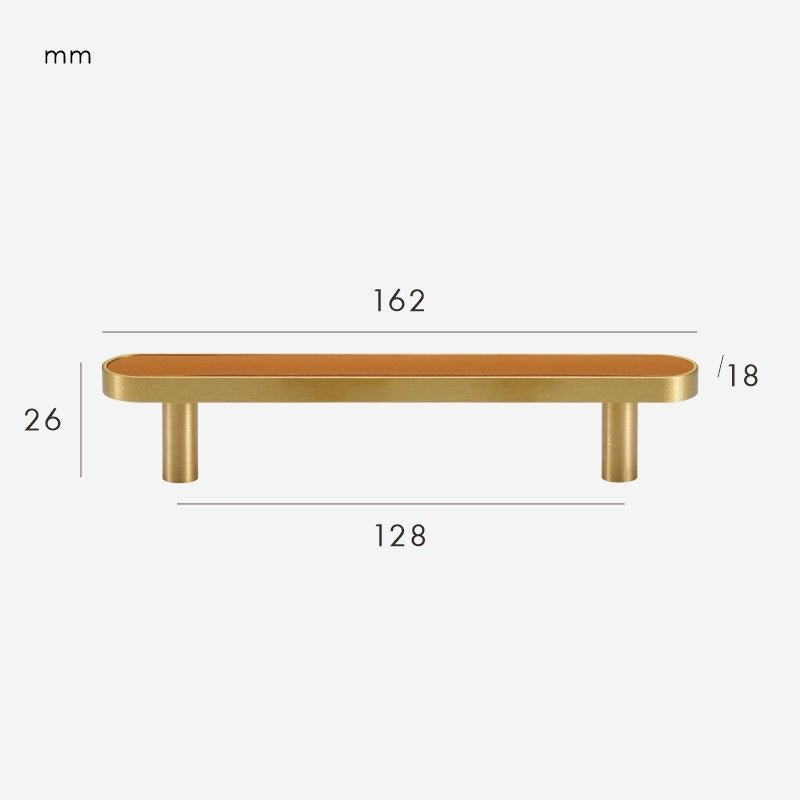 FERN Massief messing & lederen handgreep