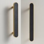 FERN Massief messing & lederen handgreep