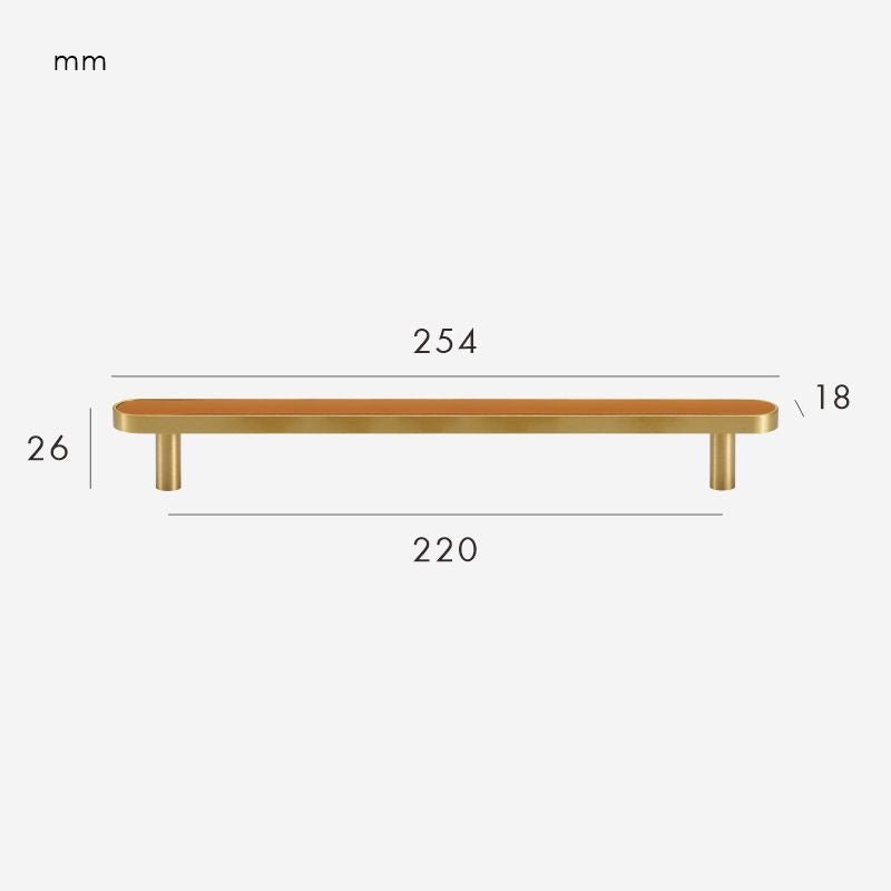 FERN Massief messing & lederen handgreep