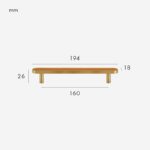 FERN Massief messing & lederen handgreep