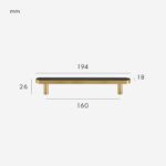 FERN Massief messing & lederen handgreep