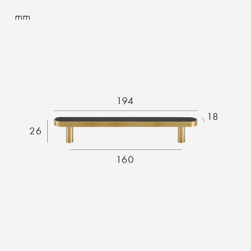 FERN Massief messing & lederen handgreep
