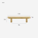 FERN Massief messing & lederen handgreep