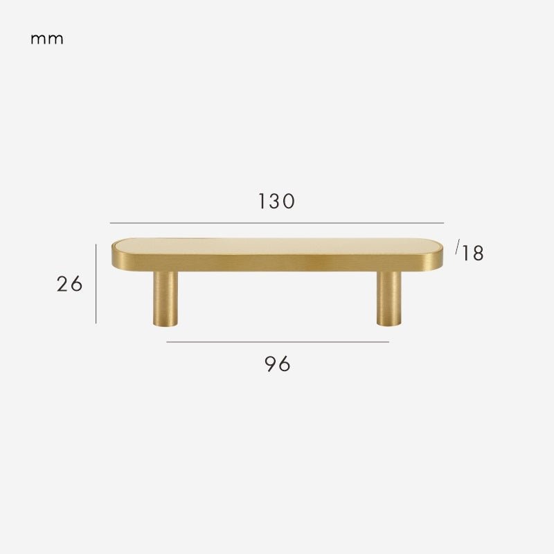 FERN Massief messing & lederen handgreep
