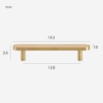 FERN Massief messing & lederen handgreep