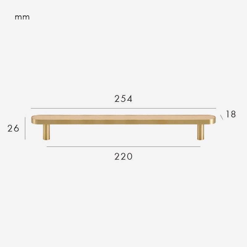 FERN Massief messing & lederen handgreep